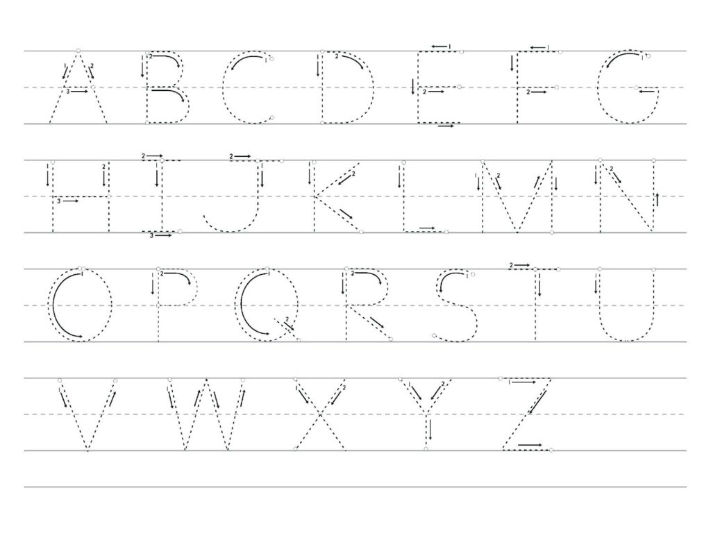 Uppercase Alphabet Tracing | Alphabetworksheetsfree