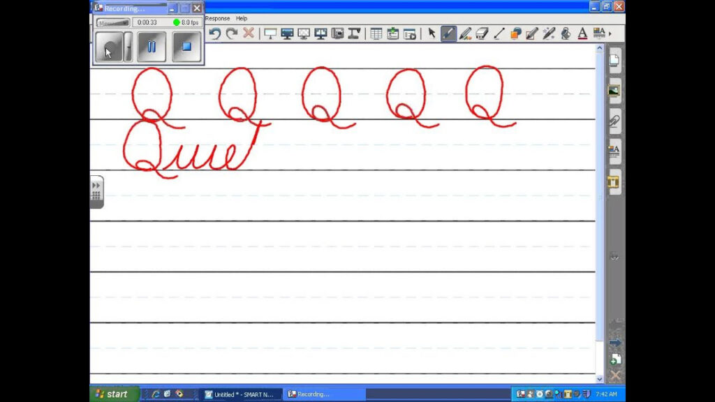 Uppercase Cursive Q