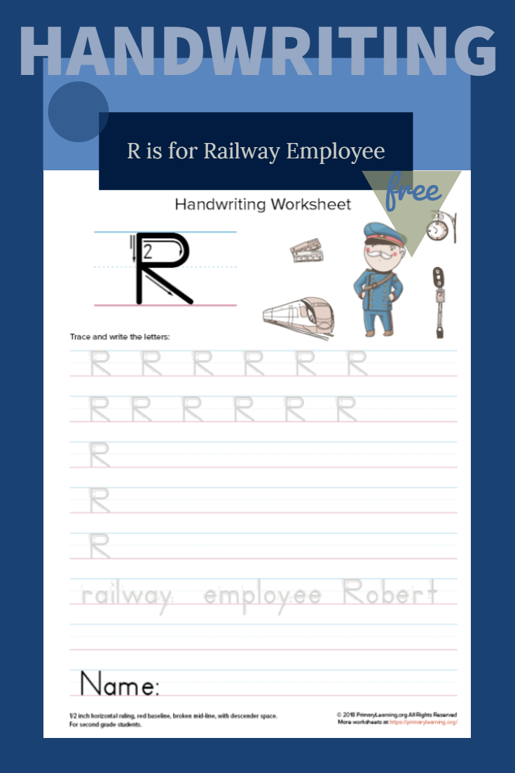 Uppercase Letter R Worksheet | Handwriting Worksheets with Tracing Name Robert