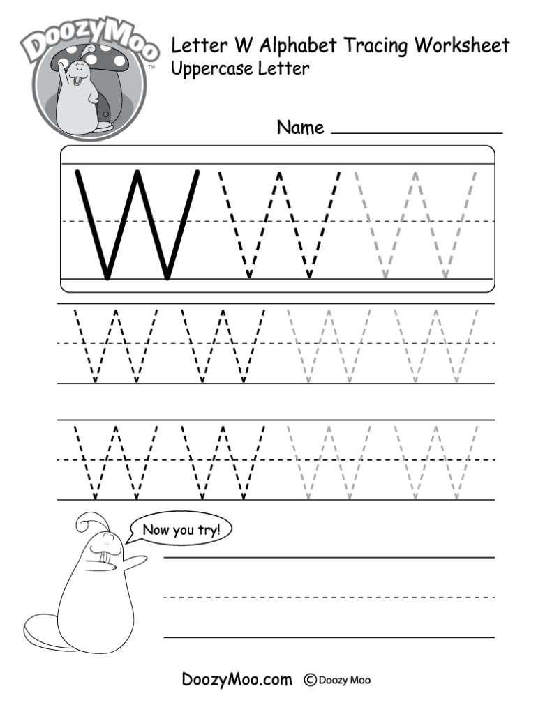 Uppercase Letter W Tracing Worksheet | Tracing Worksheets Uppercase Letter W Tracing Worksheet | Tracing Worksheets