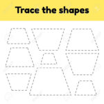 Vector Illustration. Educational Tracing Worksheet For Kids Kindergarten,..