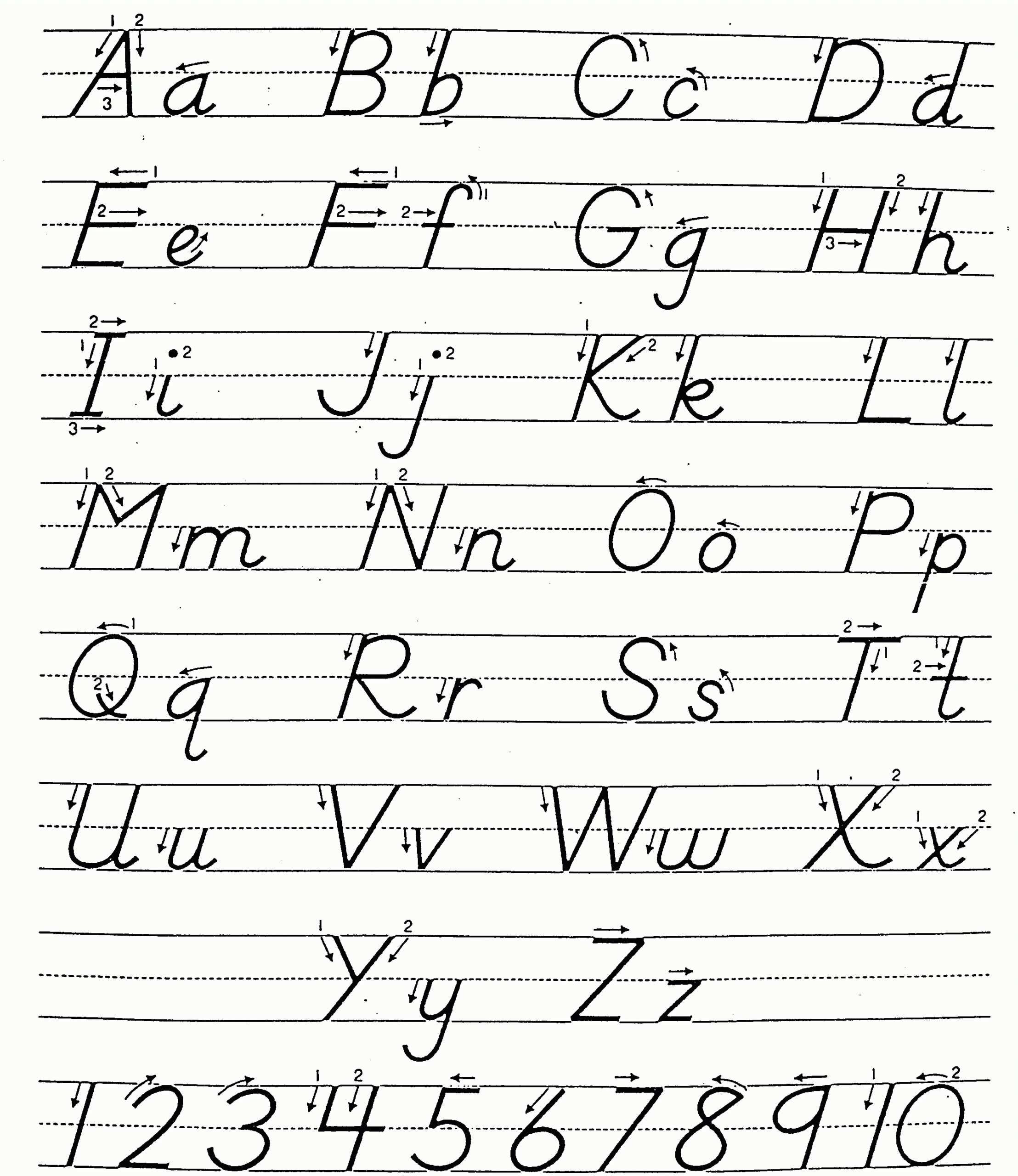 Victorian Cursive Alphabet | AlphabetWorksheetsFree.com