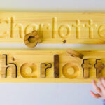 What An Awesome Idea! Reversible Personalized Natural Wood Throughout Name Tracing Charlotte