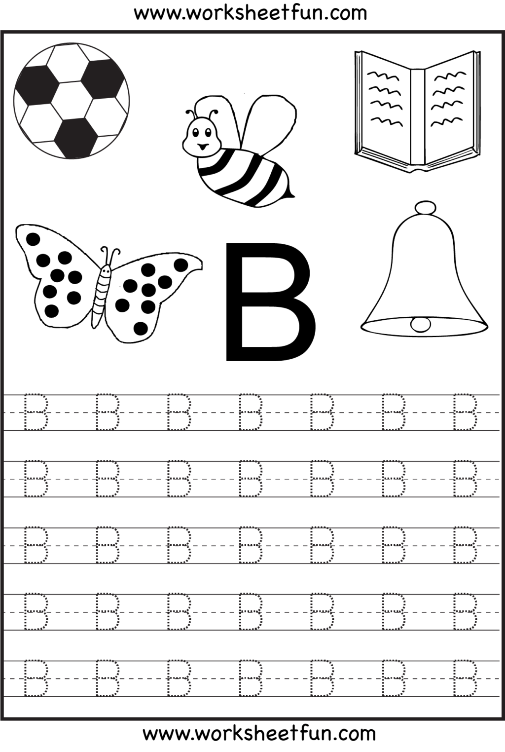 Worksheet ~ Alphabet Tracing Worksheets For Kindergarten with Letter B Tracing Worksheets Free