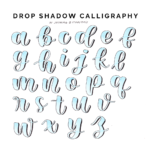 Worksheet ~ Calligraphy Drop Shadow Reference Sheet See The