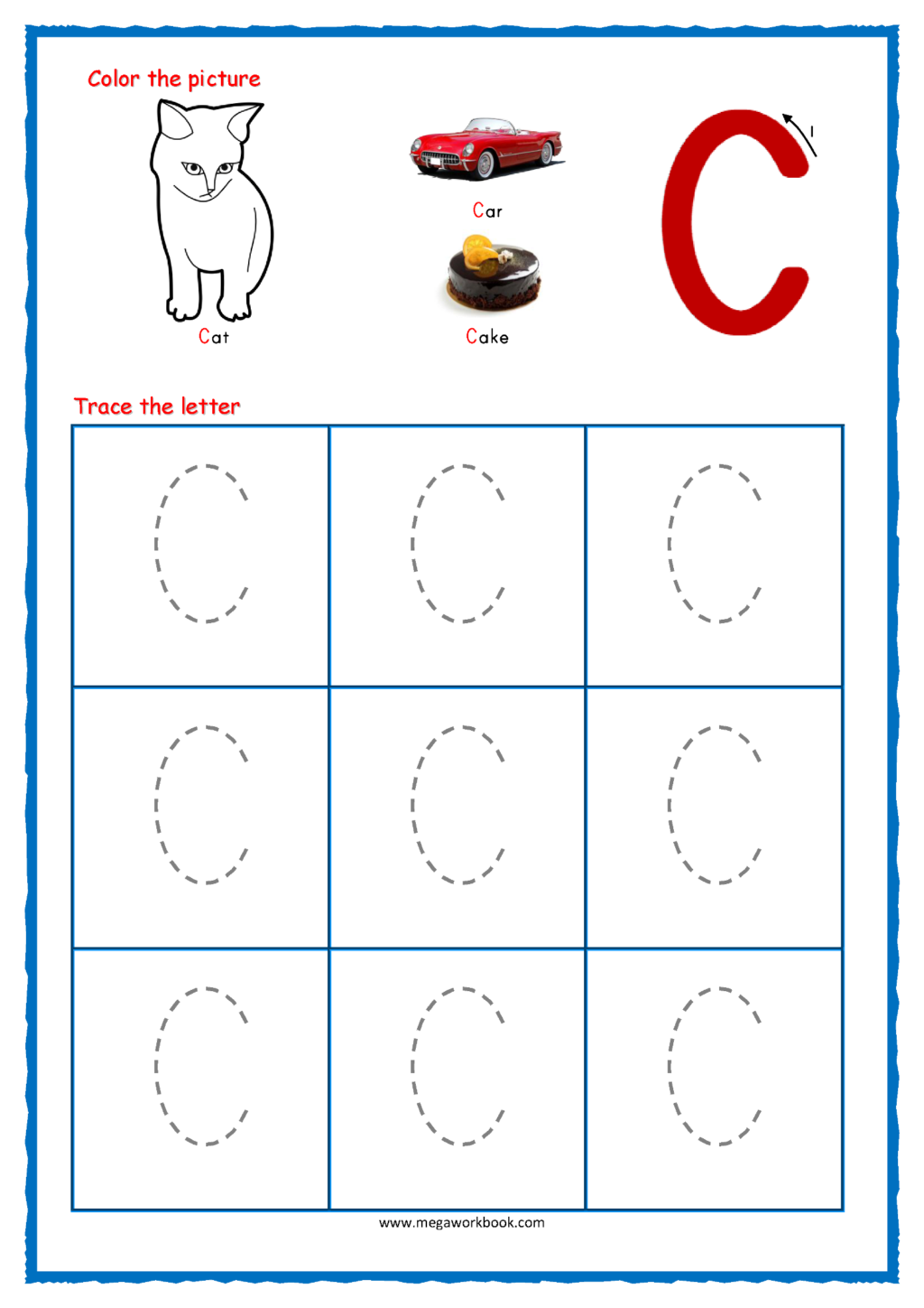 Preschool Letter Tracing Worksheets | AlphabetWorksheetsFree.com