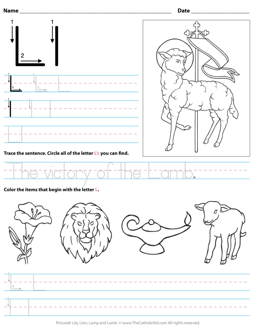 Worksheet ~ Catholic Alphabet Letter Lksheet Preschool regarding Letter Ll Worksheets For Kindergarten
