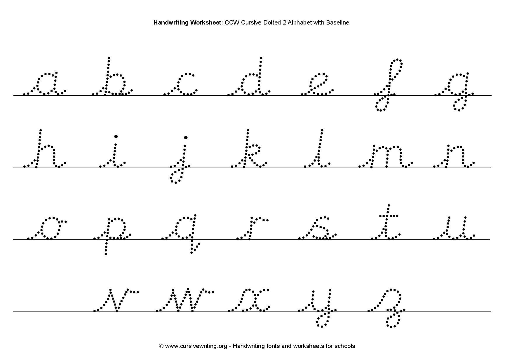 Worksheet ~ Cursive Alphabet Sheet Worksheet Dotted Letters