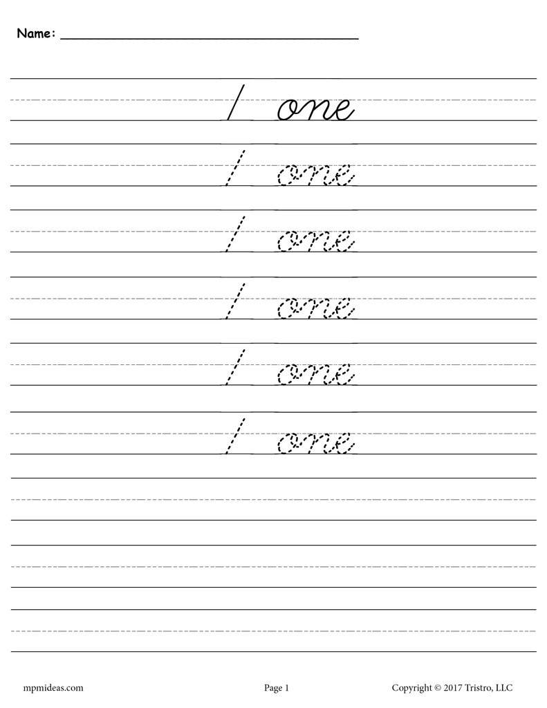 Worksheet ~ Cursive Handwriting Number Tracingts Supplyme