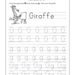 Worksheet ~ Kindergarten Tracing Worksheets Letter G Intended For Letter G Tracing Printable