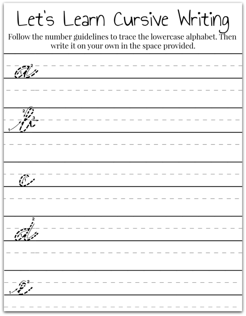 Worksheet ~ Learning Cursive Writing Lowercase Letters Worksheet ~ Learning Cursive Writing Lowercase Letters