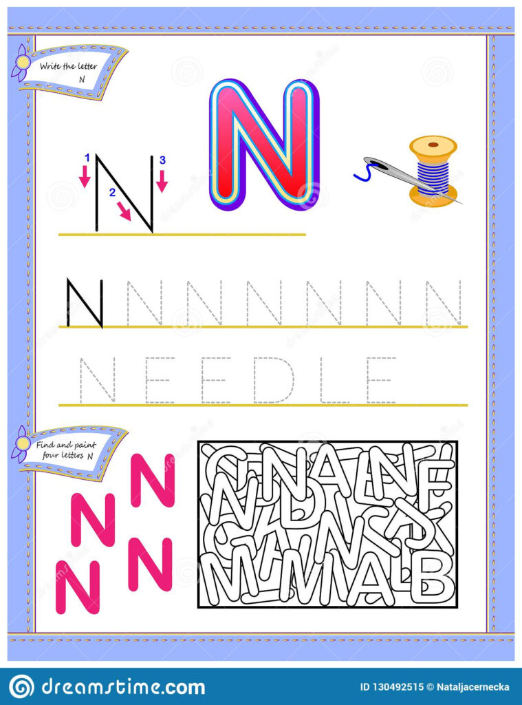 Worksheet Letter N Noodles | Printable Worksheets And Throughout Letter N Worksheets Twisty Noodle