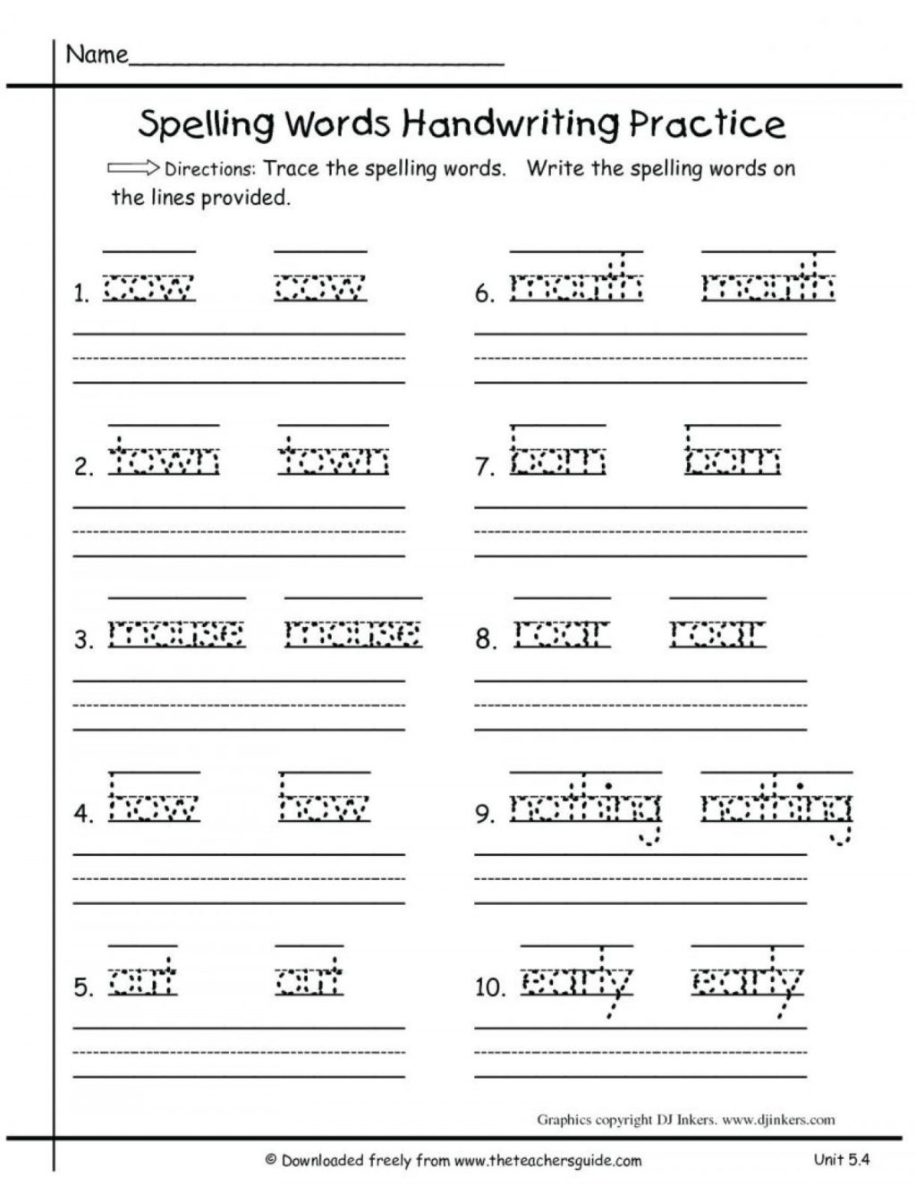 Worksheet ~ Name Handwriting Worksheets Worksheet throughout Name Handwriting Tracing