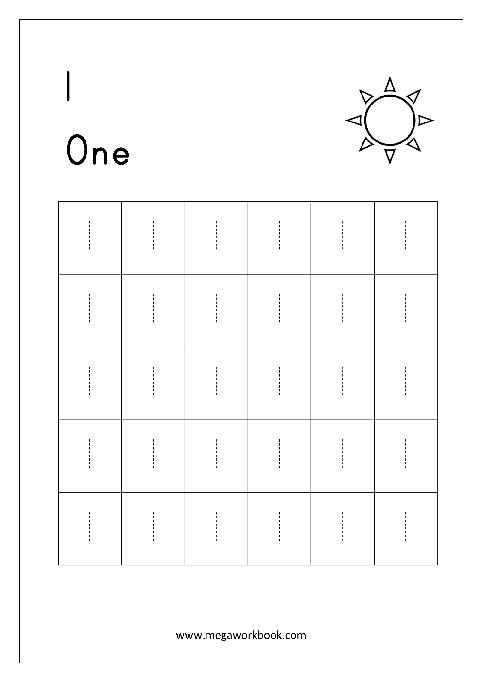 Worksheet ~ Number Tracing 1 Worksheet Number Tracing