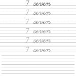 Worksheet ~ Numbers Cursive Words 1 20 Tracing Worksheet7