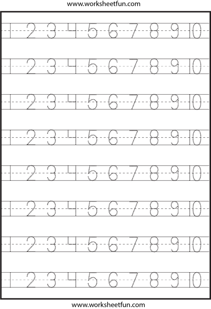 Worksheet ~ Numbertracingworksheetfun1 Arrowed Alphabet Intended For Alphabet Tracing Maker