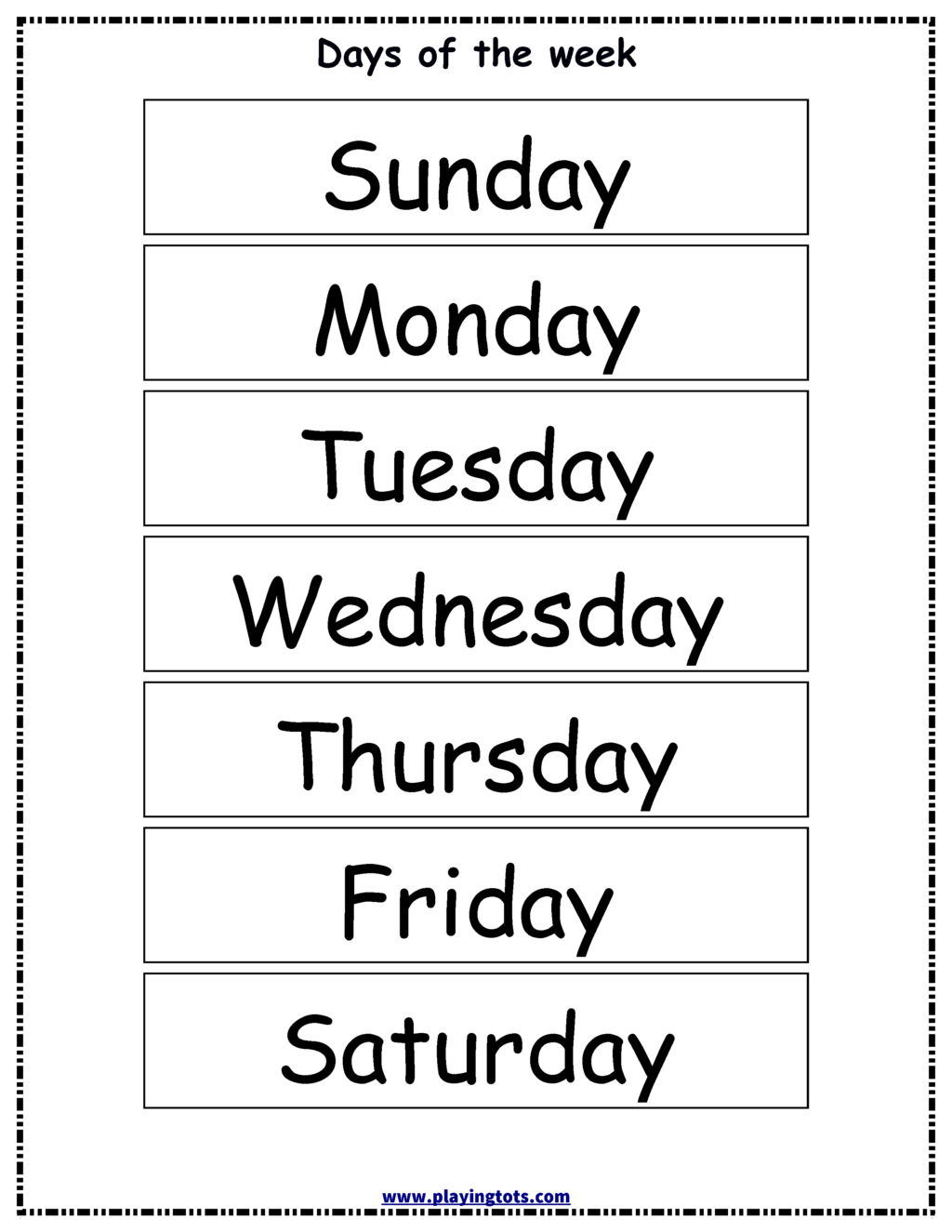 days-of-the-week-tracing-worksheets