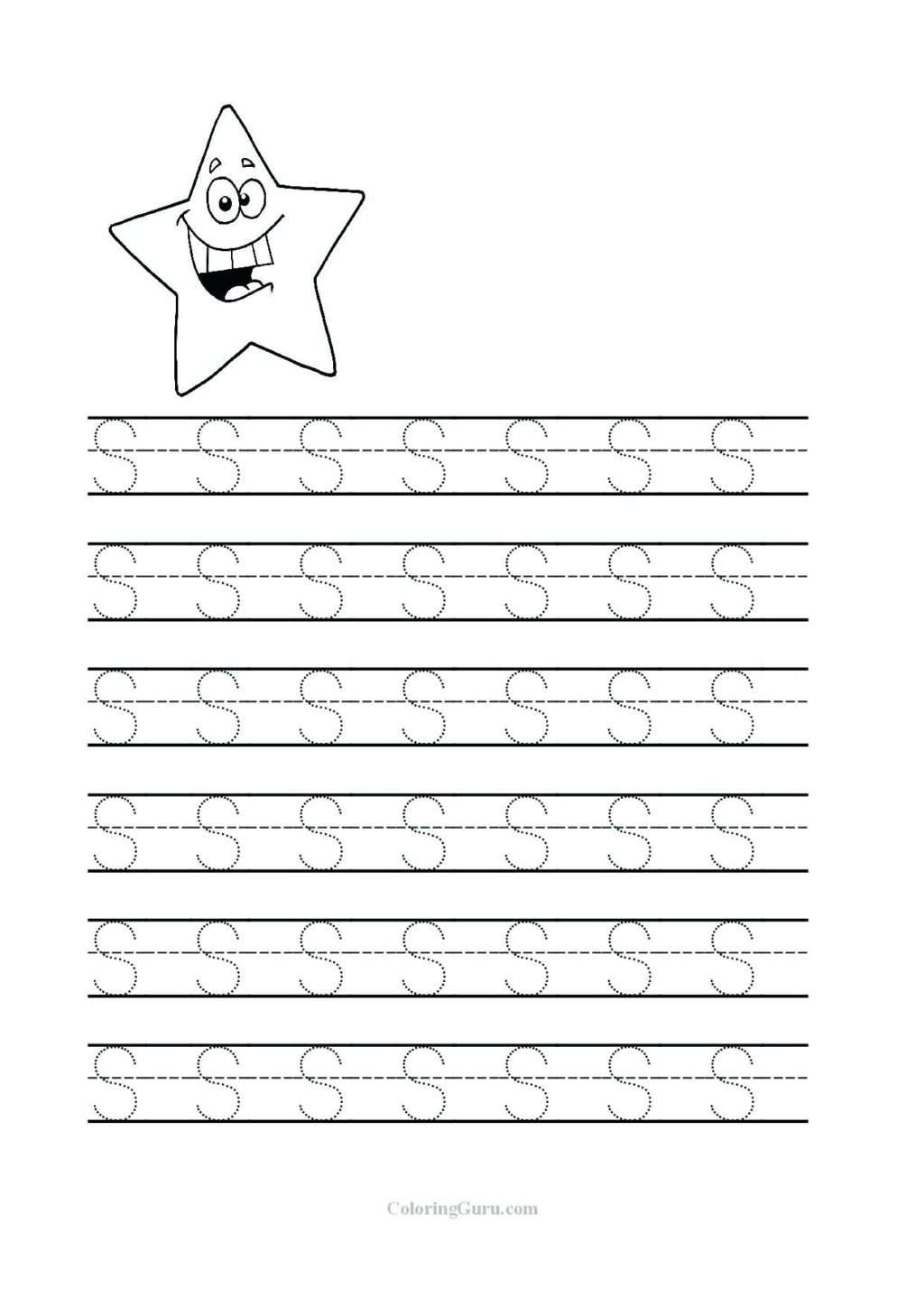 Worksheet ~ Preschool Tracing Letters Worksheet Free in Letter S Tracing Worksheets For Preschool