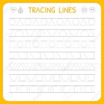 Worksheet ~ Preschoolg Pages Basic Trace Line Worksheet For