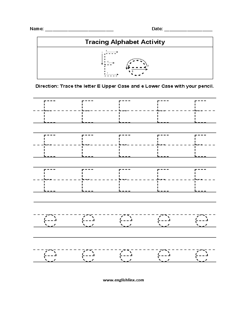 Worksheet ~ Tracing Alphabet Worksheet Free Dotted Line Font with Letter E Tracing Preschool