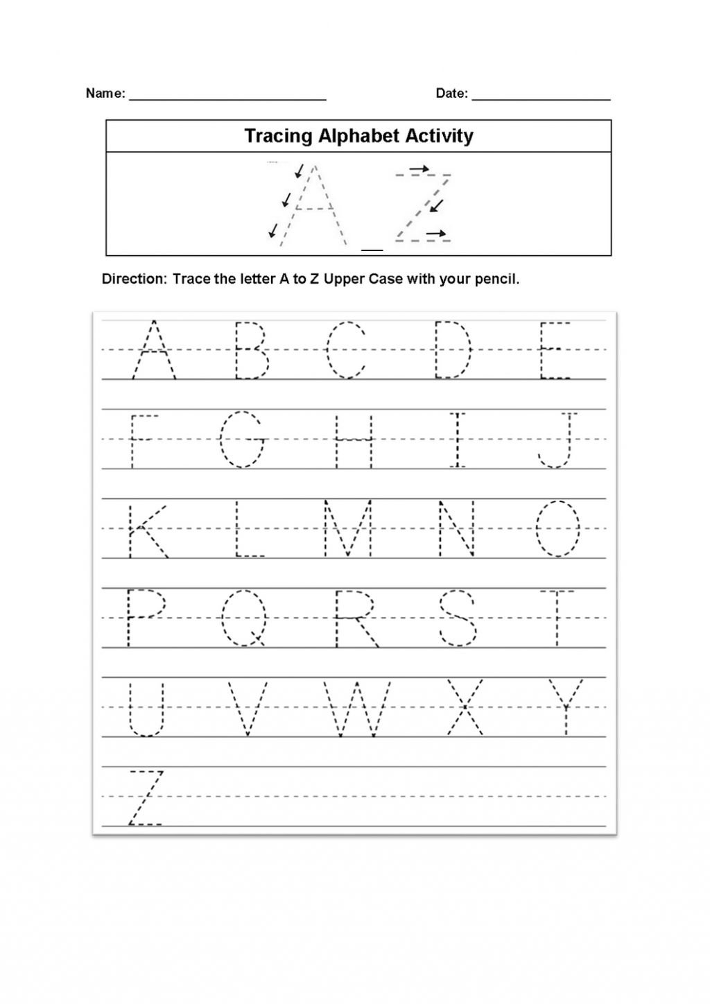 Worksheet ~ Tracing Alphabet Worksheet Worksheets Pdf With