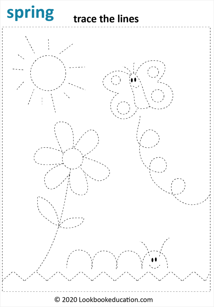 Worksheet Tracing Spring   Lookbook Education