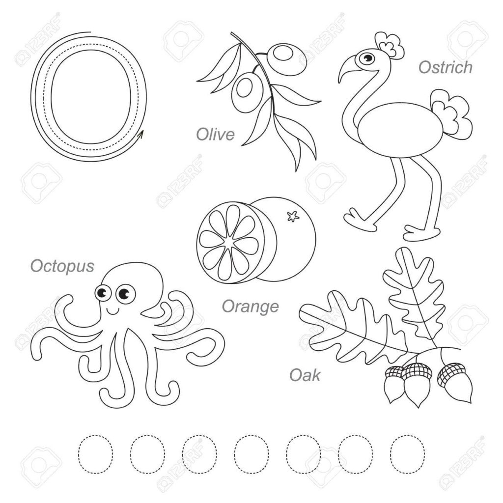 Worksheet ~ Tracing Worksheet For Children Full English for Letter O Worksheets For Kindergarten Pdf