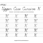Worksheet ~ Upper Case Cursive K Worksheet For 2Nd 3Rd Grade