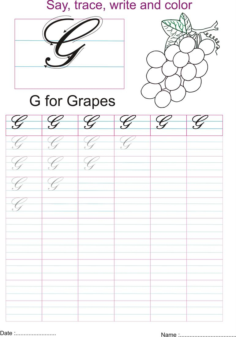 Worksheet ~ Worksheet Ideas Letter G Printable Free