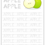 Worksheets : Apple Word Tracing Worksheet Worksheets Name Pertaining To Letter Tracing Generator
