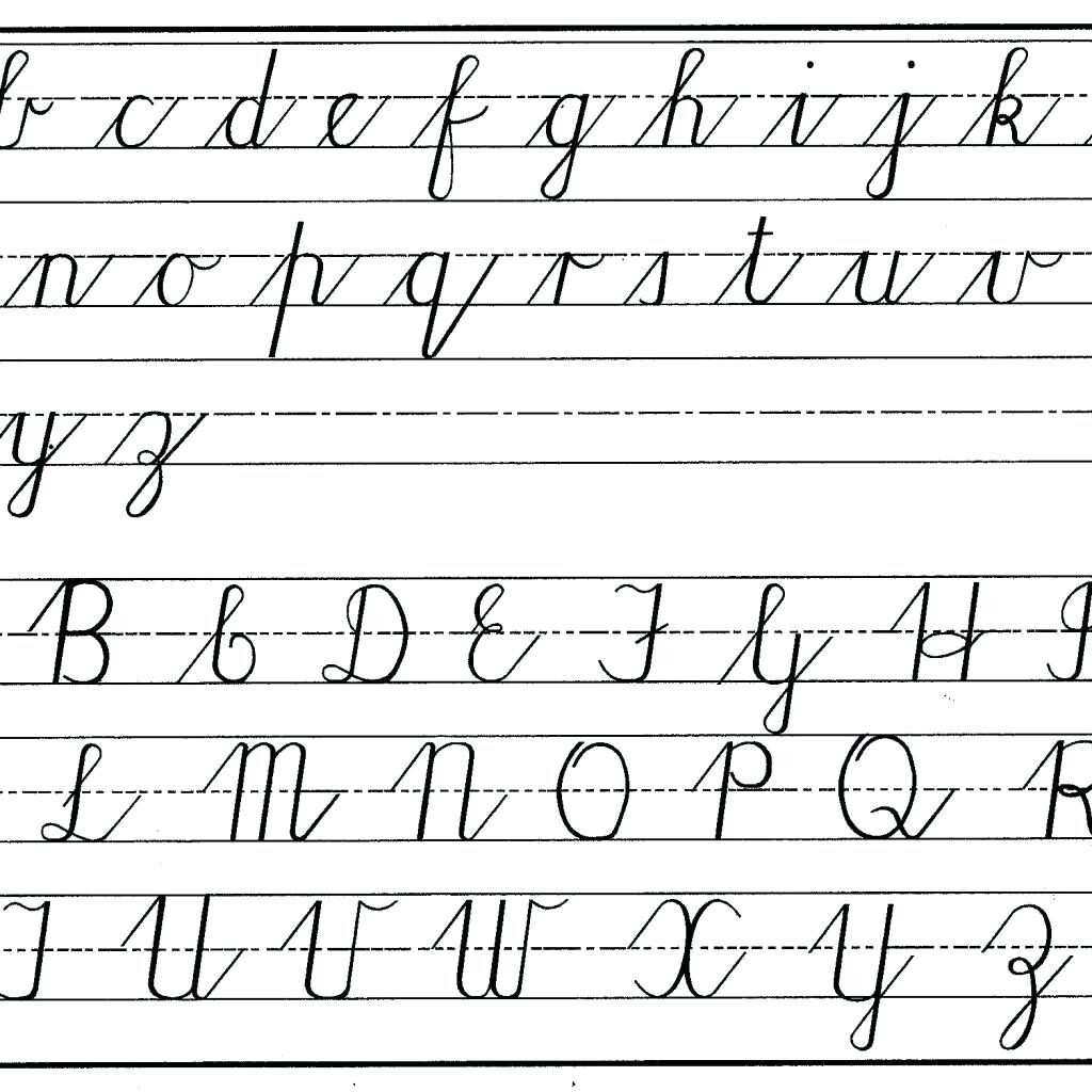 Worksheets : Cursive Alphabets Capital And Small Letters