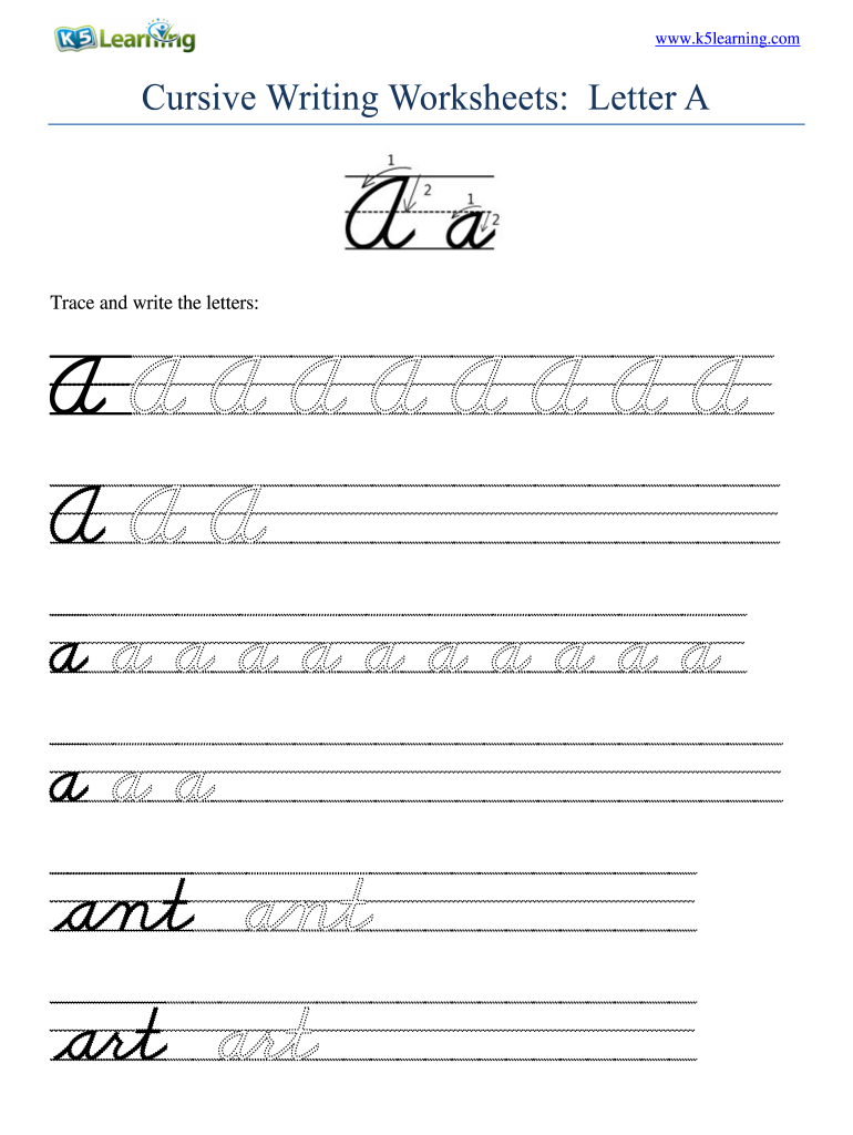 tracing cursive letters worksheets free