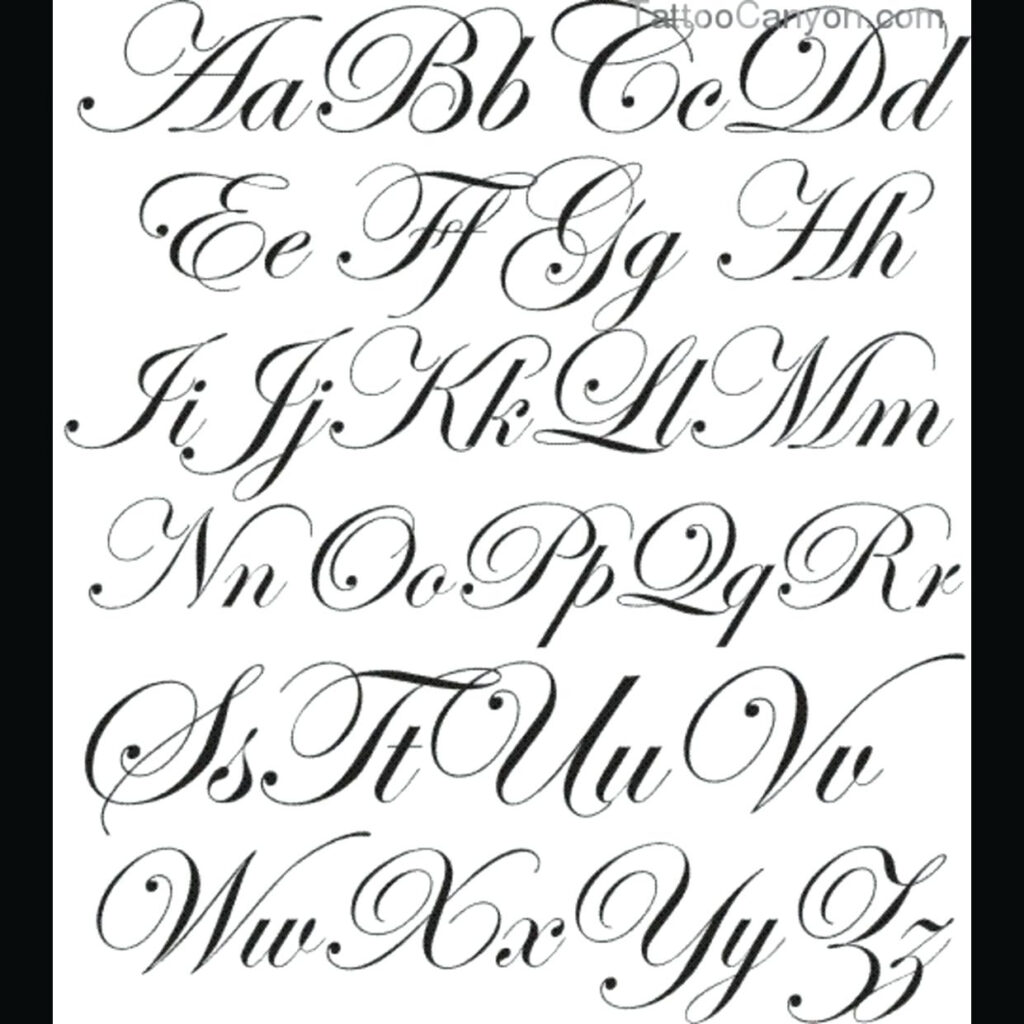 Worksheets : Font For Tattoos Cursive Writing Generator