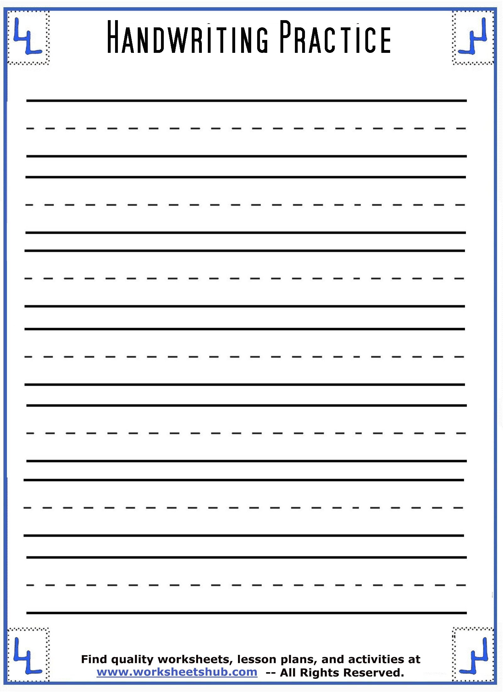 Worksheets : Handwriting Sheets Printable Lined Paper for Tracing Your Name Sheets