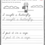 Worksheets : Spring Cursive Handwriting Practice Writing For