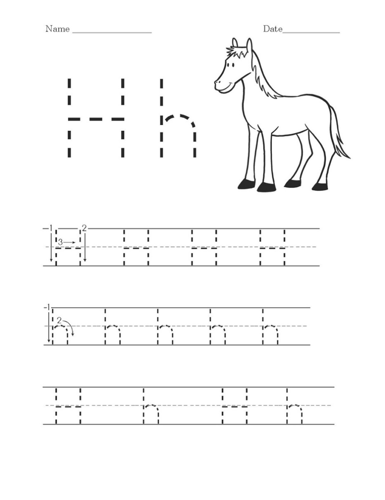 Worksheets To Print | Letter H Worksheets, Tracing Within Letter H Tracing Preschool