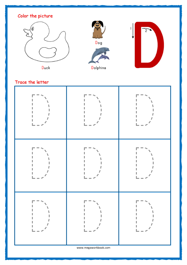 Worksheets Tracing C And D | Printable Worksheets And