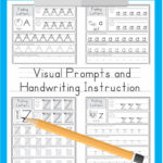 Worksheets : Visual Prompts And Handwriting Instruction Inside Letter Tracing Resources