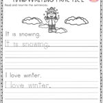 Worksheets : Winter Handwriting Practice Writing Sentences