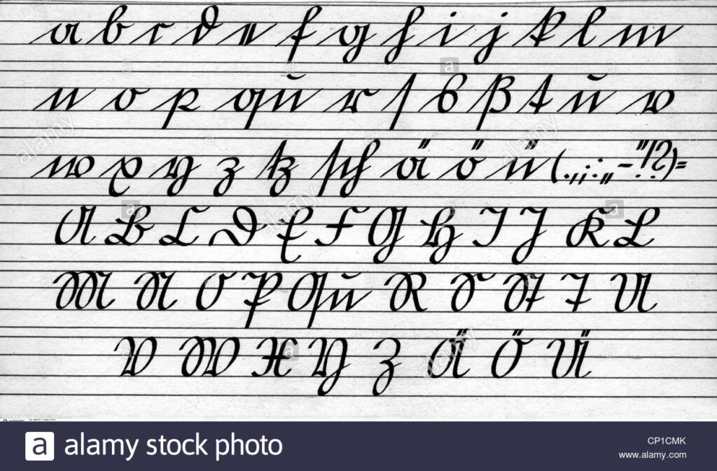 Writing, Alphabet, German Script, Old German Font, Lower