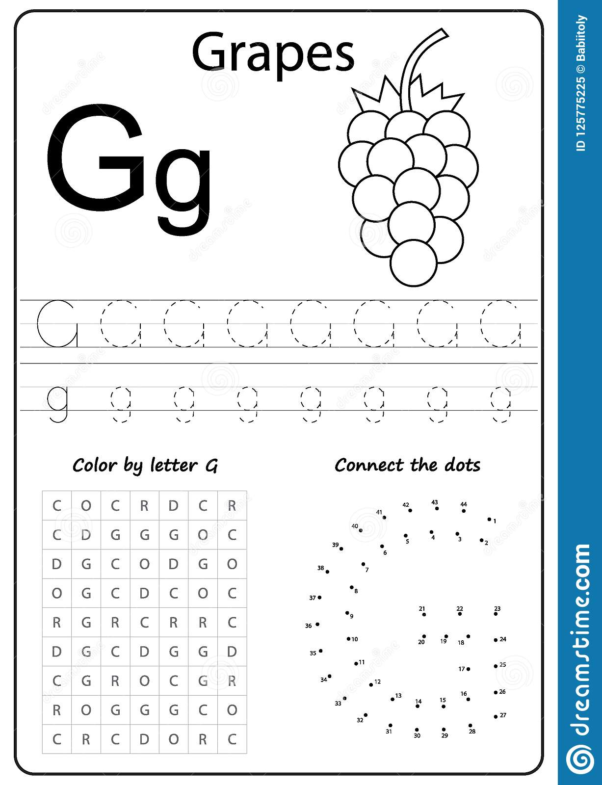 Writing Letter G. Worksheet. Writing A-Z, Alphabet with regard to G Letter Worksheets