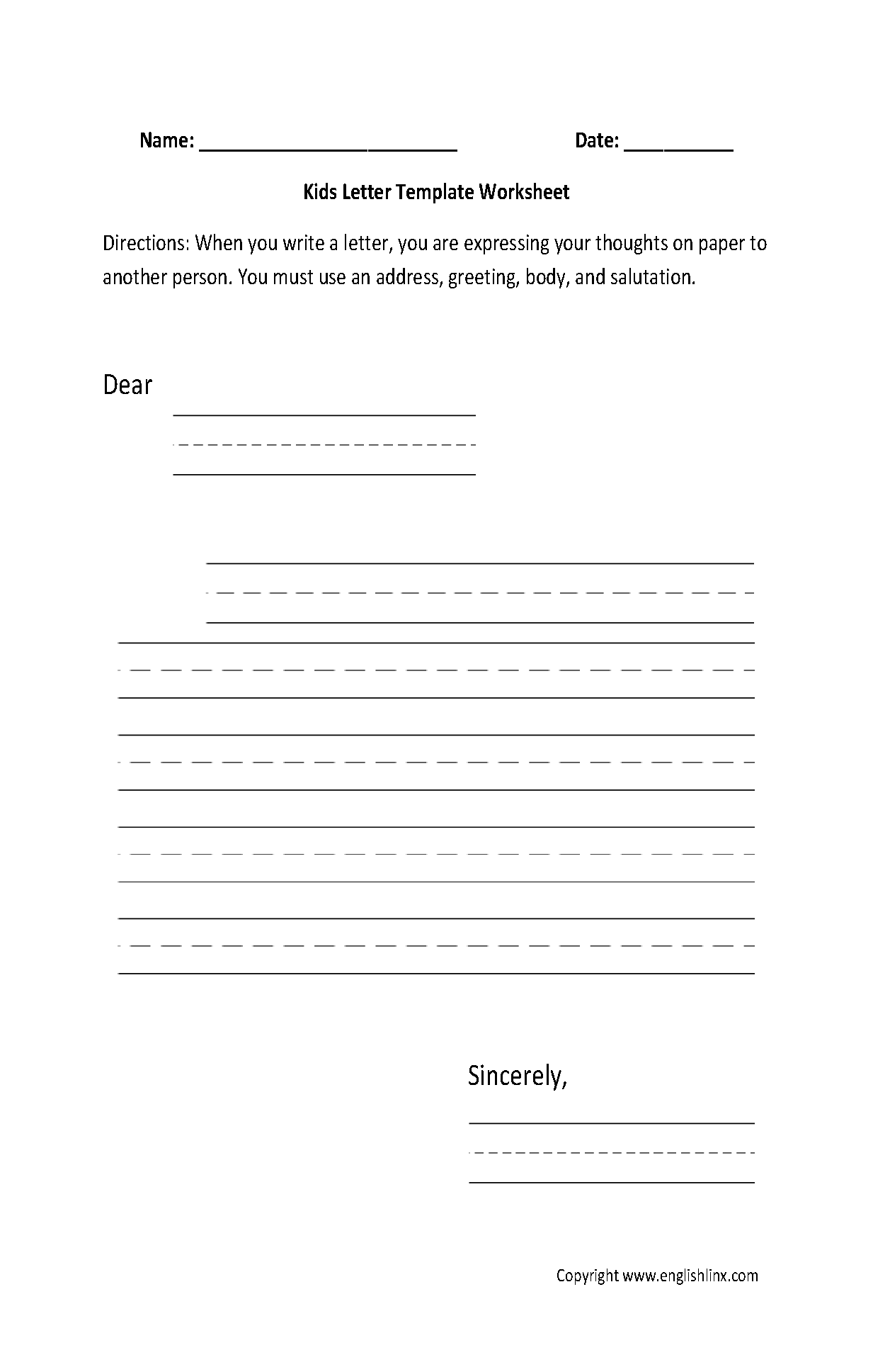 Writing Worksheets | Letter Writing Worksheets with regard to Letter Writing Worksheets For Grade 4