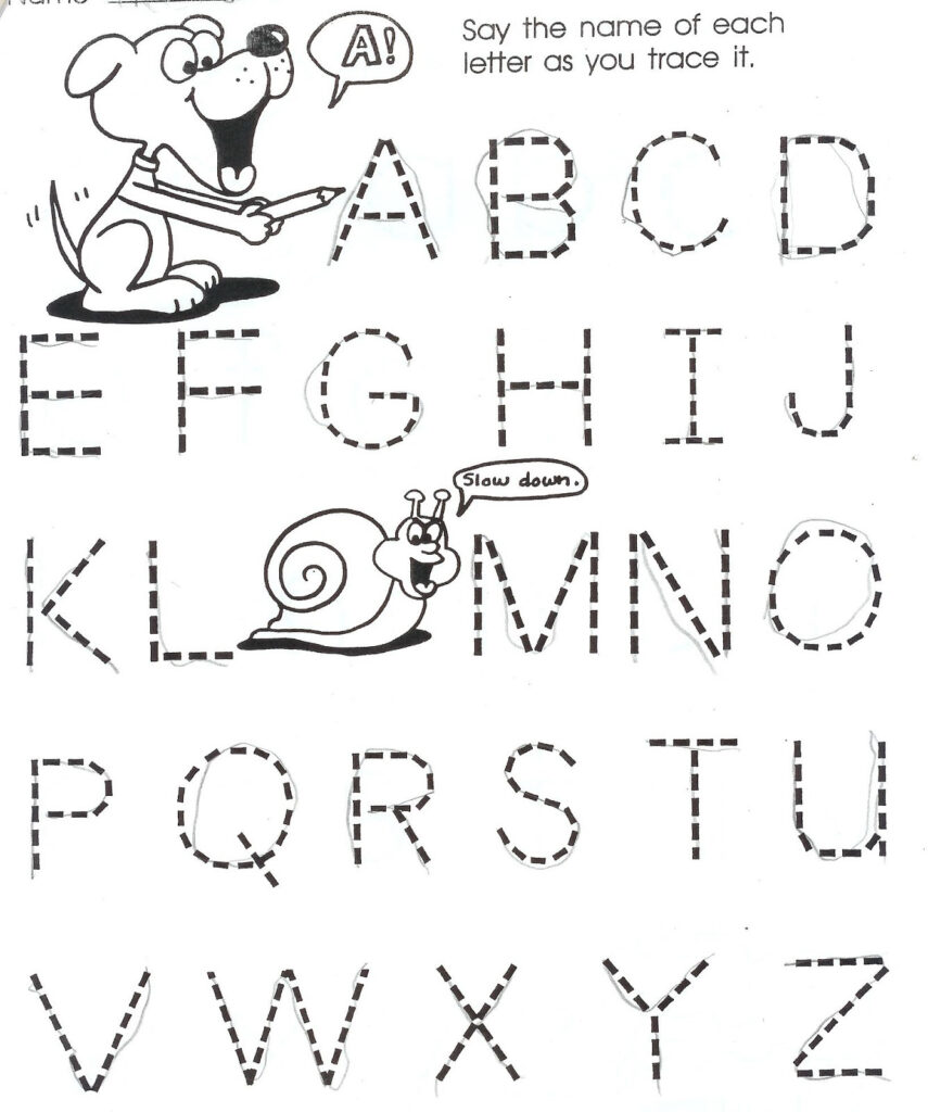 Year Old Worksheets Printable And Writing For Three Olds Pertaining To Alphabet Tracing For 3 Year Olds