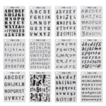 Yueaon 12 Pack Letter And Number Stencils Alphabet Stencil With Regard To Alphabet Tracing Stencils