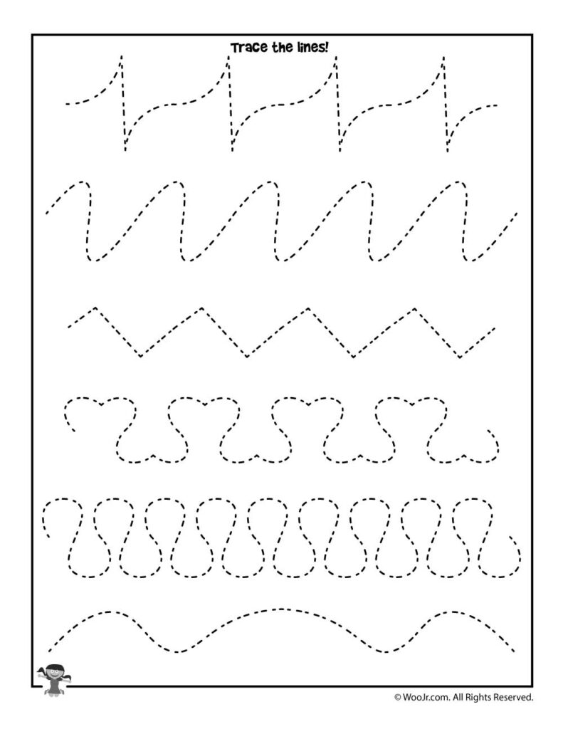 Zig Zag Tracing Practice | Woo! Jr. Kids Activities