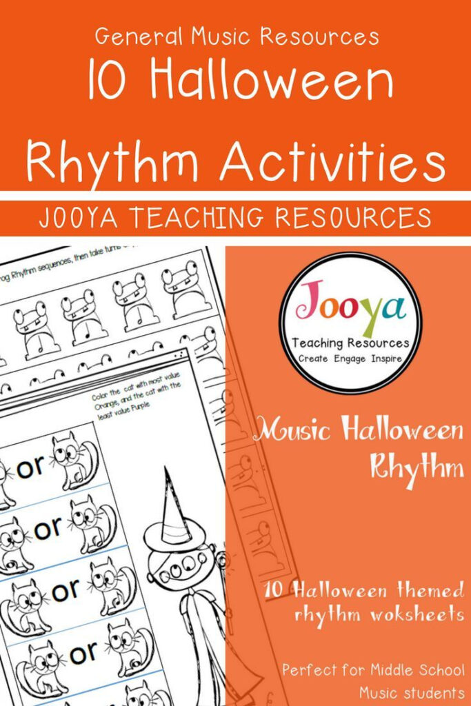 10 Halloween Themed Rhythm Worksheets For The General Music