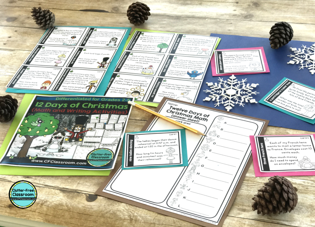 12 Days Of Christmas Math And Writing Activities | Jodi