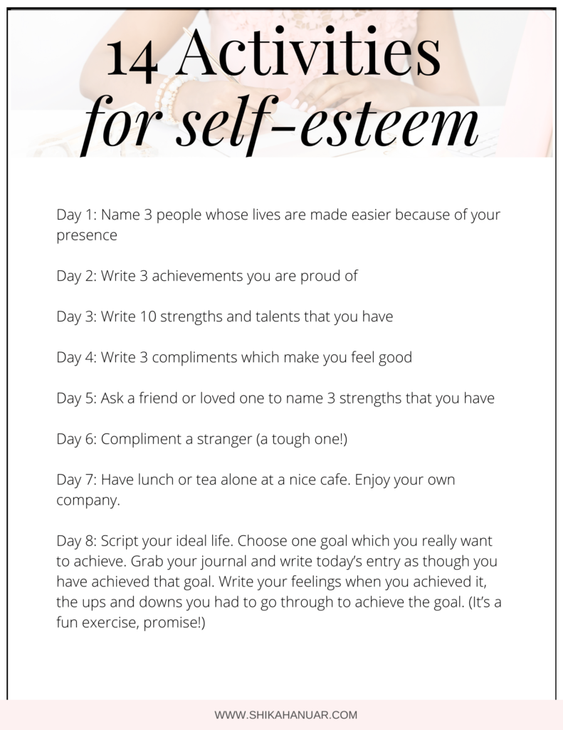 14 Activities To Build Self Esteem And Self Worth In 2020