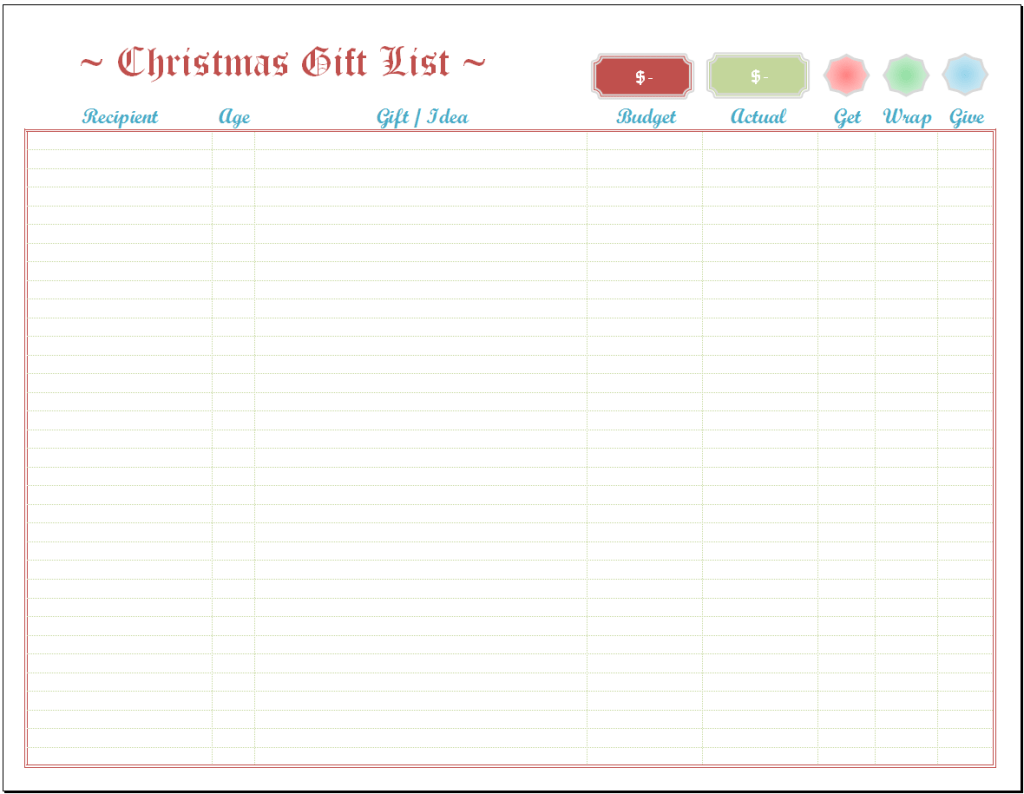 15+ Free Christmas Budget Templates   Ms Office Documents