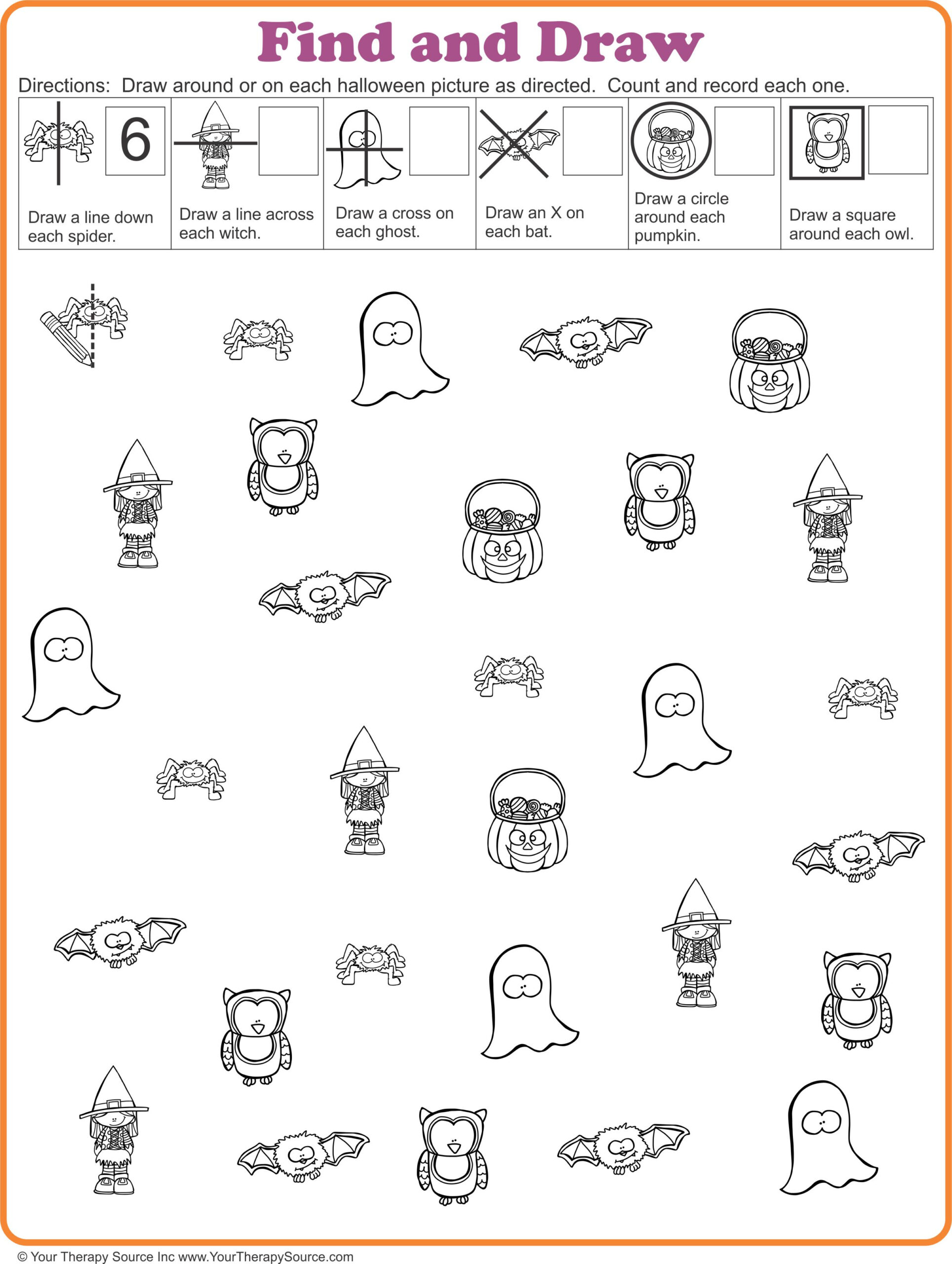 16 Free Halloween Printables - Sensory Motor Skills - Your